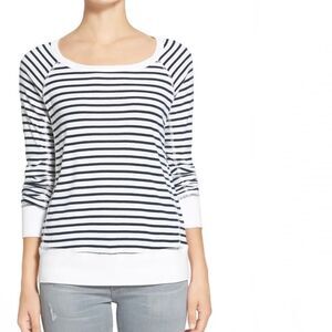 Splendid Venice Stripe Henley Sweatshirt Size XL